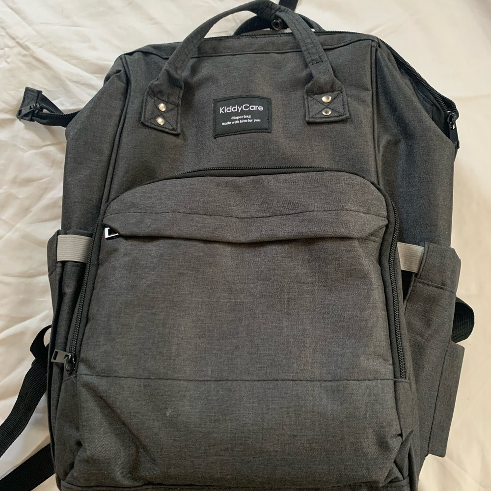 KiddyCare Diaper Bag Backpack Dark Gray